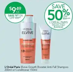 Terry White L'Oréal Paris Elvive Growth Booster Anti-Fall Shampoo or Conditioner offer