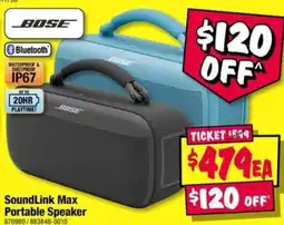 JB Hi-Fi Bose SoundLink Max Portable Speaker offer