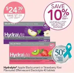Terry White Hydralyte Effervescent Electrolyte Tablets offer