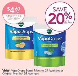 Terry White Vicks VapoDrops Butter Menthol offer