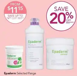 Terry White Epaderm Selected Range offer