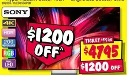 JB Hi-Fi Sony 4K HDR 200 Motion Rate RGB Mini LED offer
