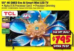 JB Hi-Fi TCL 55" 4K QNED Evo AI Smart Mini LED TV offer