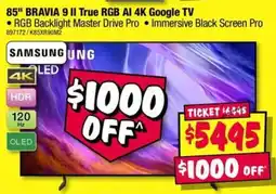JB Hi-Fi Samsung 85" BRAVIA 9 II True RGB AI 4K Google TV offer