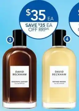 Terry White David Beckham Exquisite Leather EDP Spray or David Beckham Refined Woods EDP Spray offer