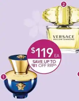 Terry White Versace Dylan Blue Pour Femme EDP Spray or Versace Yellow Diamond EDT Spray offer
