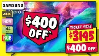 JB Hi-Fi Samsung TV offer