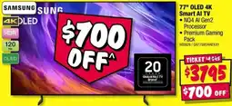 JB Hi-Fi Samsung 77" OLED 4K Smart AI TV offer
