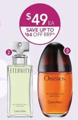 Terry White Calvin Klein Eternity for Women EDP Spray offer