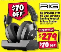 JB Hi-Fi Rig R8 Spectre Pro HS Dual Wireless Gaming Headset & Base Station offer