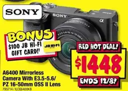 JB Hi-Fi Sony A6400 Mirrorless Camera offer