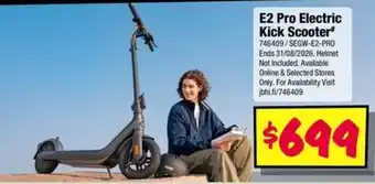 JB Hi-Fi E2 Pro Electric Kick Scooter offer