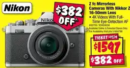 JB Hi-Fi Nikon Z fc Mirrorless Cameras With Nikkor Z 16-50mm Lens offer