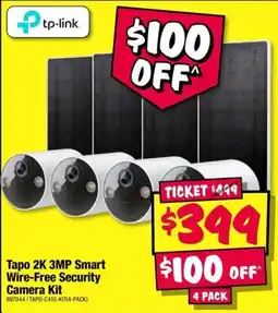 JB Hi-Fi tp-link Tapo 2K 3MP Smart Wire-Free Security Camera Kit offer