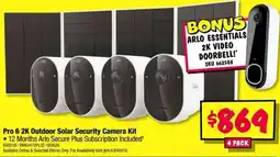 JB Hi-Fi Arlo Pro 6 2K Outdoor Solar Security Camera Kit offer