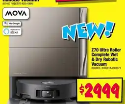JB Hi-Fi Mova Z70 Ultra Roller Complete Wet & Dry Robotic Vacuum offer