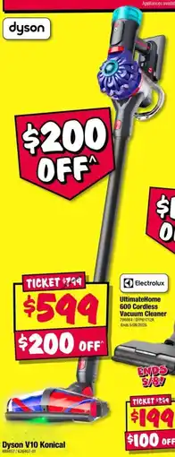 JB Hi-Fi Dyson V10 Konical offer