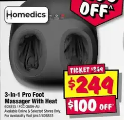 JB Hi-Fi Homedics 3-In-1 Pro Foot Massager With Heat offer