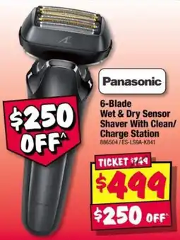 JB Hi-Fi Panasonic 6-Blade Wet & Dry Sensor Shaver With Clean/Charge Station offer