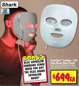 JB Hi-Fi CryoGlow Cooling + LED Face Mask (Blue Frost) offer
