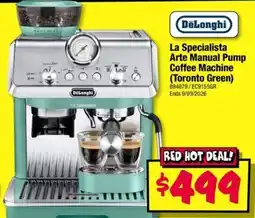 JB Hi-Fi DeLonghi La Specialista Arte Manual Pump Coffee Machine offer