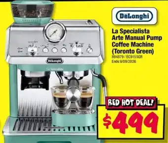 JB Hi-Fi DeLonghi La Specialista Arte Manual Pump Coffee Machine offer