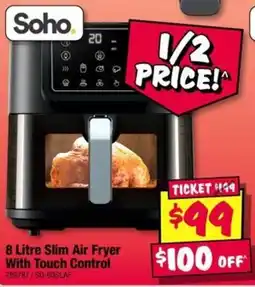 JB Hi-Fi Soho 8 Litre Slim Air Fryer With Touch Control offer