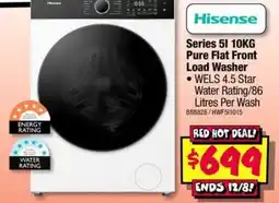 JB Hi-Fi Hisense Series 5i 10KG Pure Flat Front Load Washer offer