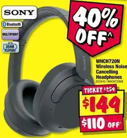 JB Hi-Fi Sony Wireless Noise Cancelling Headphones offer