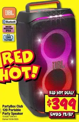 JB Hi-Fi JBL PartyBox Club 120 Portable Party Speaker offer