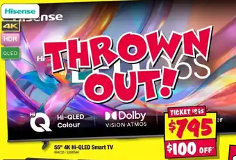JB Hi-Fi Hisense 55" 4K Hi-QLED Smart TV offer
