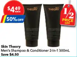 Amcal Pharmacies Skin Theory Mens Shampoo & Conditioner 2-In-1 offer