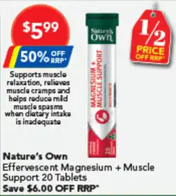 Amcal Pharmacies Natures Own offer
