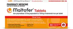 Amcal Pharmacies Maltofer Oral Iron 100mg 30 Tablets offer