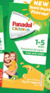 Amcal Pharmacies NEW Panadol Children 1-5 Years Tutti Frutti offer