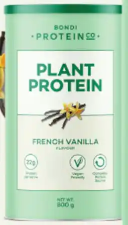 Amcal Pharmacies Bondi Protein Co. Plant Protein French Vanilla Flavour offer