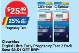 Amcal Pharmacies Clearblue Digital Ultra Early Pregnancy Test offer