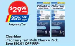 Amcal Pharmacies Clearblue Pregnancy Test Multi Check offer