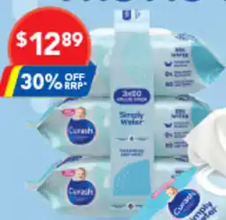 Amcal Pharmacies Curash Simply Water Wipes offer