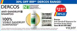 Amcal Pharmacies Dercos Anti Dandruff Shampoo for Sensitive Scalp offer