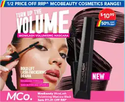 Amcal Pharmacies New mcobeauty wowlash volumising mascara black offer