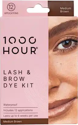 Priceline 1000HOUR Lash & Brow Dye Kit Medium Brown 1 Kit offer