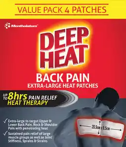 Priceline Deep Heat Back Pain Extra-Large Heat Patches offer