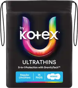 Priceline U By Kotex Regular Ultrathin Pads offer