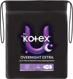 Priceline U By Kotex Extra Overnight Pads with Wings offer