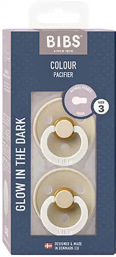 Priceline Bibs Glow In The Dark Colour Pacifier Size 3 Vanilla offer
