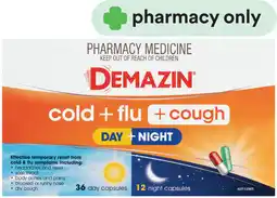 Priceline Demazin Cold + Flu + Cough Day + Night 48 Capsules offer
