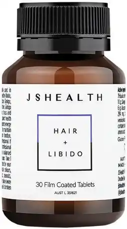 Priceline JSHealth Hair + Libido 30 Tablets offer