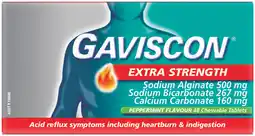 Priceline Gaviscon Extra Strength Peppermint Flavour 48 Chewable Tablets offer