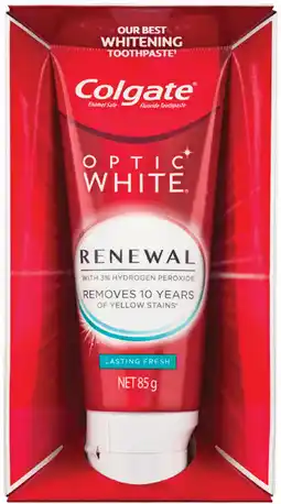 Priceline Colgate Optic White Renewal Vibrant Clean Toothpaste offer
